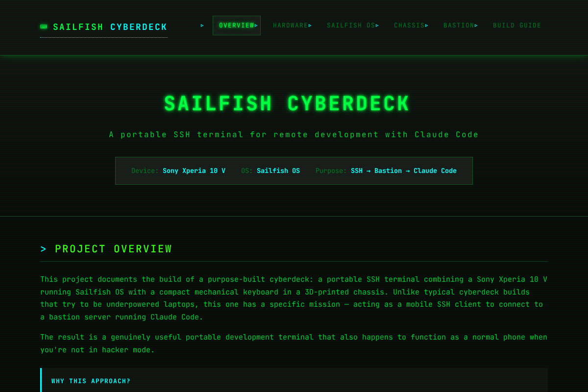 Sailfish cyberdeck... preview
