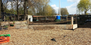 Woodchip being delivered for landscaping